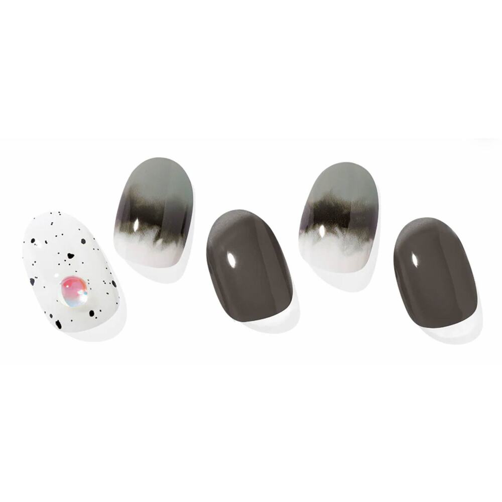 Ohora N Black Sesame Semi Cured Gel Nail Polish Strips NP-159